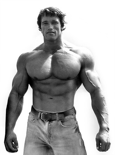 Bodybuilder Arnold Schwarzenegger e steroidi anabolizzanti